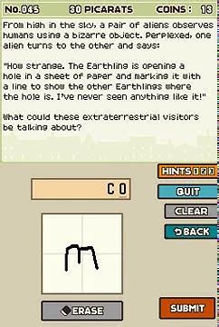 professor layton and the curious village puzzle 45|[CV045] Puzzled Aliens .